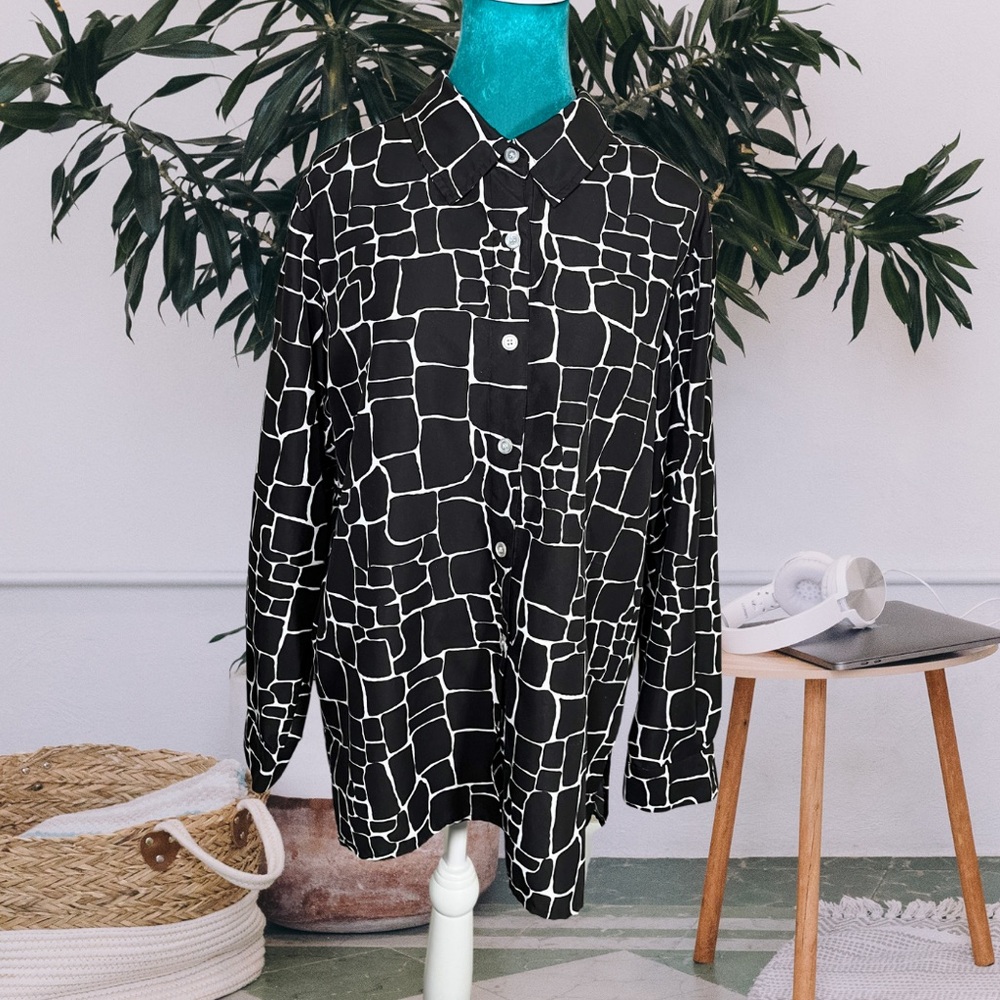 Vintage Animal Print Button Down